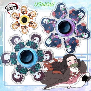 Usnow ของเล่นสปินเนอร์ Kamado Tanjirou Bearing Mute Hand Spinner Kamado Nezuko Luffy สําหรับเด็ก