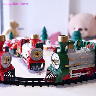 Coagulatelove ของเล่นรถไฟไฟฟ้า พร้อมเสียง และไฟ สําหรับตกแต่งต้นคริสต์มาส