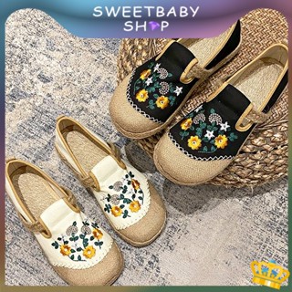 Sweetbaby💋ส่งเร็ว🚚รองเท้าทํางาน ส้นแบน สวมใส่สบาย แฟชั่นฤดูใบไม้ผลิ และฤดูใบไม้ร่วง สําหรับผู้หญิง 2023