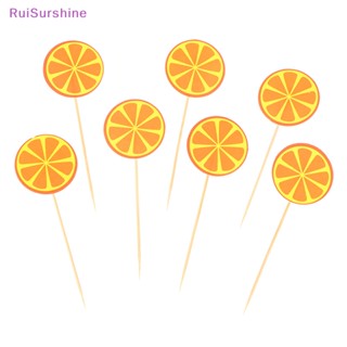 Ruisurshine ใหม่ ไม้จิ้มผลไม้ ไม้ไผ่ สร้างสรรค์ สําหรับตกแต่งเค้ก บุฟเฟต์ คัพเค้ก ขนมหวาน 20 ชิ้น