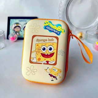 เคสหูฟัง แบบแข็ง ลาย SpongeBob น่ารัก แบบพกพา สามารถเก็บสายชาร์จหูฟัง ฮาร์ดดิสก์