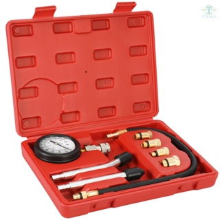 Gasoline Engine Tester Auto Petrol Gas Engine Cylinder Automobile Pressure Gauge Tester Automotive Test Kit 0-300psi with Case