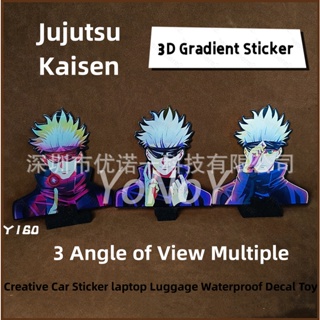 Ns2 สติกเกอร์ ลายอนิเมะ Jujutsu Kaisen 3D กันน้ํา ไล่โทนสี สําหรับติดตกแต่งรถยนต์ แล็ปท็อป กระเป๋าเดินทาง