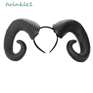 Twinkle1 ที่คาดผมคอสเพลย์ Demon Horns Devil Ox Horn สําหรับปาร์ตี้ฮาโลวีน