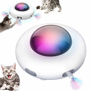 UFO Cat Teaser Toys Automatic Feather Random Interactive Electric Toys for Kittens Cat Intelligent