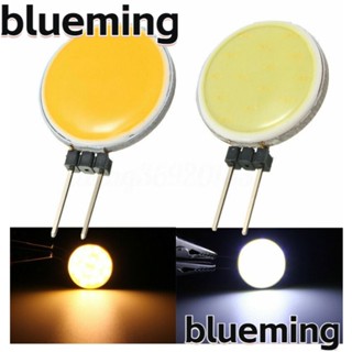 Blueming2 ชิปไฟฮาโลเจน LED G4 COB 180 องศา DC12V G4 2W ทรงกลม สีขาวอบอุ่น แบบเปลี่ยน