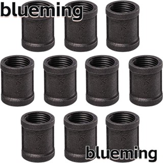 Blueming2 ข้อต่อท่อตรง 3/4 นิ้ว สีดํา สไตล์วินเทจ สําหรับเฟอร์นิเจอร์ 10 ชิ้น