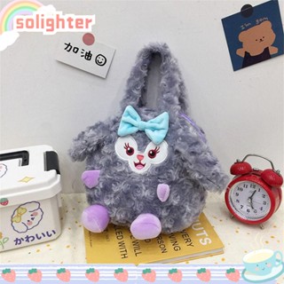 SOLIGHTER กระเป๋าเป้สะพายหลัง กระเป๋าใส่เหรียญ ลายสัตว์ Cinnamoroll Kuromi สําหรับเด็กผู้หญิง