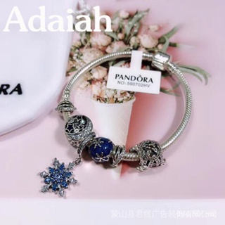 Pan ItKT พร้อมส่ง Dora_Bracelet_ สร้อยข้อมือเงินสเตอร์ลิง รูปดาว เกล็ดหิมะ ประดับพลอยเทียม A3 #66 ขายดี สไตล์ใหม่ แฟชั่น 5HOK