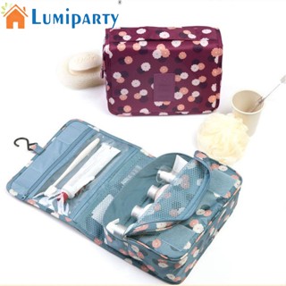 Lumiparty กระเป๋าเครื่องสําอาง อเนกประสงค์ พร้อมตะขอติดผนัง สําหรับเดินทาง