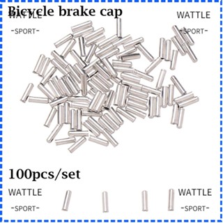 Wattle จุกปิดปลายสายเคเบิล สีเงิน อุปกรณ์เสริม สําหรับรถจักรยาน 100 ชิ้น