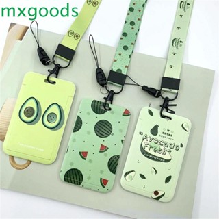 Mxgoods เคสใส่บัตรพนักงาน ลายผลไม้ อะโวคาโด พร้อมสายคล้อง