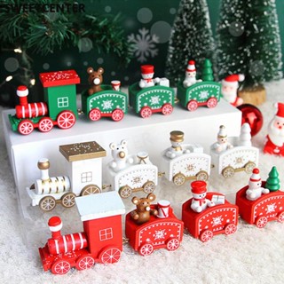 รถไฟพลาสติก Merry Christmas สําหรับตกแต่งบ้าน 2024 Noel Natal Navidad