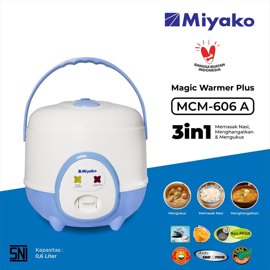 MIYAKO หม้อหุงข้าว - Magic Com Magic Warmer 0.6 ลิตร MCM-606A / 606 A