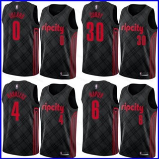 เสื้อกีฬาบาสเก็ตบอลแขนกุด ลายทีม GP1 NBA Jersey Portland Trail Blazers lillard Harkless Curry Napier PG1 สไตล์คลาสสิก