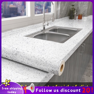 Se7ven ✨Kitchen oil proof sticker thickened wallpaper stove marble sticker waterproof self-adhesive high temperature resistant renovation