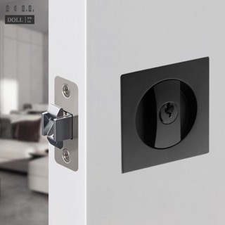 ⭐NEW ⭐Privacy Hardware Double Hook Pocket Door Lock Bed Black Square Recessed Sliding