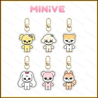 Ns2 IVE MINIVE พวงกุญแจอะคริลิค จี้ห้อยกระเป๋า ลายการ์ตูน Yujin GANGANJI DAL-E NAORI Wonyoung CHERRY CHEEZ ERANG-E SN2