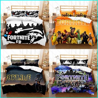 Comic FORTNITE 3in1 ชุดเครื่องนอน ผ้าปูที่นอน ผ้าห่ม ผ้านวม บ้าน ห้องนอน ซักทําความสะอาดได้ สะดวกสบาย ชุดหอพัก