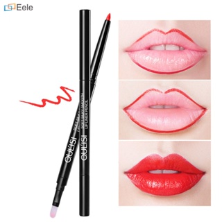 แปรงทาปาก DoubleHeaded Lip Liner หมุนและหดได้เพื่อให้ลงสีได้ง่ายและทาได้อย่างแม่นยำ สูตรคัพแบบกันน้ำและไม่ติดยาวนาน (จัดส่งวันนี้)