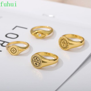 Fuhui แหวนแฟชั่น รูปดอกไม้ เพื่อความสวยงาม เครื่องประดับ สําหรับของขวัญ