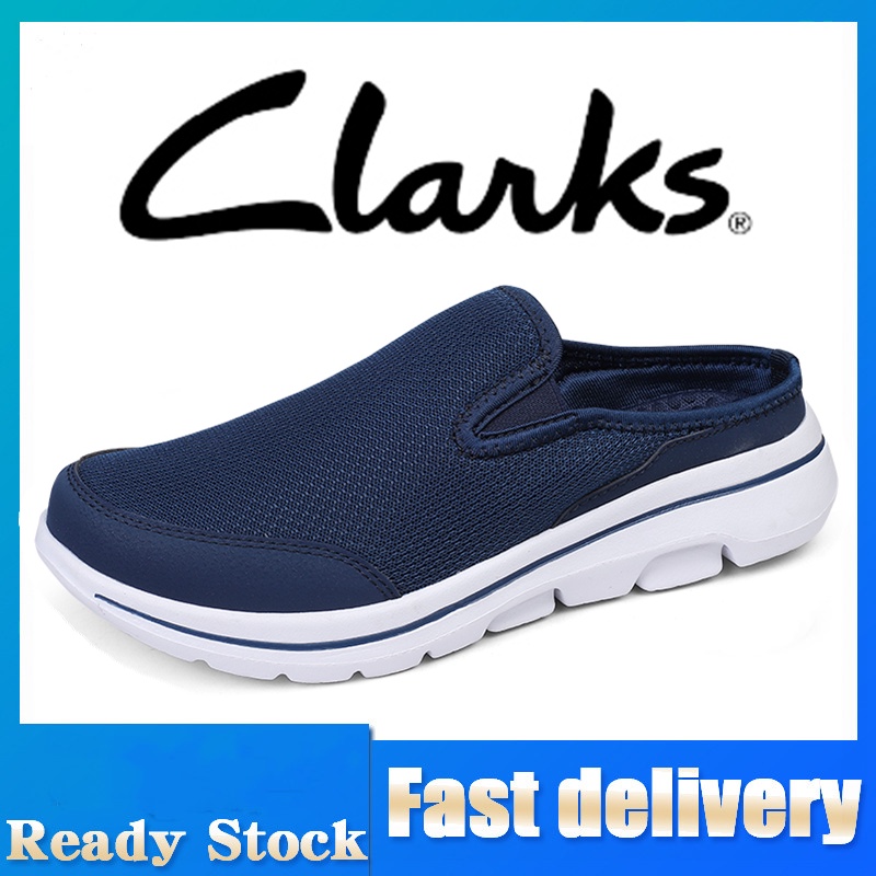Clarks สําหรับชาย clarks รองเท้าผู้ชายแบนรองเท้าผู้ชายเกาหลี Scholl กีฬารองเท้าผ้าใบขนาดใหญ่ EU 45 46 47 48 slip บน clark สีดําผู้
