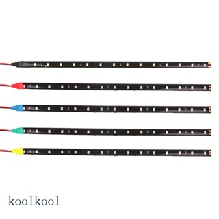 Kool แถบไฟ LED 12V 30 ซม. 15SMD ยืดหยุ่น กันน้ํา สําหรับรถยนต์ รถบรรทุก เรือ