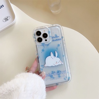 Yiki|เคสโทรศัพท์มือถือแบบนิ่ม TPU ลายกระต่ายน่ารัก สีฟ้า สําหรับ OPPO A17 A17K A16 A16K A15 A7 A5S A5 A3S A8 A31 2020 A52 A92 A5 A9 2020 A1K R17