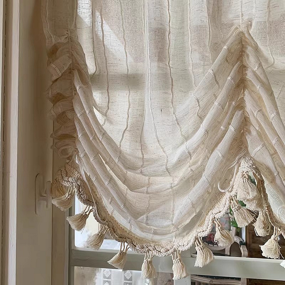 แนะนำ ผ้าม่าน ผ้าม่านผ้าลินินธรรมชาติ แบบแขวน หลายทาง สําหรับหน้าต่าง ลูกโป่ง ราคาพิเศษ มีเก็บเงินปลายทาง