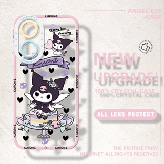 เคสโทรศัพท์มือถือแบบนิ่ม ใส กันรอยกล้อง ลายการ์ตูนคุโรมิน่ารัก สําหรับ OPPO A58 A58x A76 A78 A92 A93 A93s A94 A95 A96