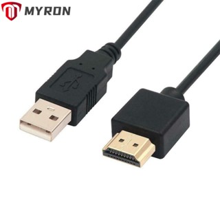 Myron สายเคเบิลโปรเจคเตอร์ทีวี แล็ปท็อป USB 3.0 เป็น HDMI 180 ซม.