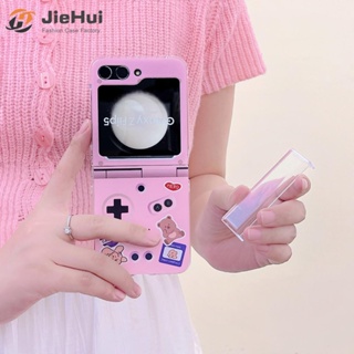 Jiehui เคสโทรศัพท์มือถือแฟชั่น สไตล์เกาหลี สามชิ้น สําหรับ Samsung Z Flip5 Z Flip4 Z Flip3