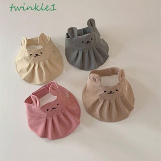 Twinkle1 หมวกบังแดด ผ้าฝ้าย ระบายอากาศ ลําลอง ลายกระต่าย ปีกกว้าง แฟชั่นฤดูร้อน สําหรับเด็ก