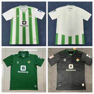 เสื้อกีฬาแขนสั้น ลายทีมชาติฟุตบอล Betis 2324 ชุดเหย้า เยือน 3 คุณภาพสูง