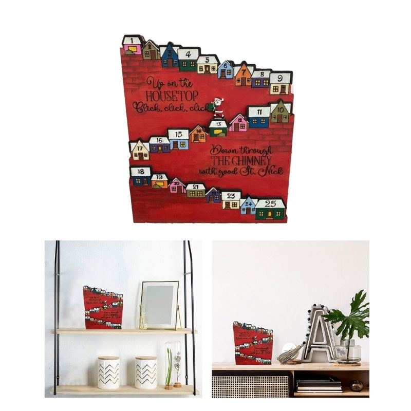 Yu Christmas Advent Calendar 2023 Christmas Santa Countdown Calendar Decor