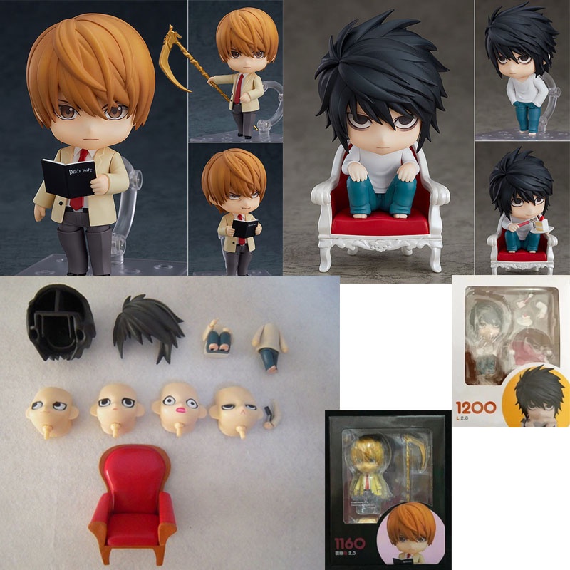 โมเดลฟิกเกอร์ PVC รูป Nendoroid Death Note Action Figure 1200 L Lawliet 1160 Yagami Light ของเล่นสํา