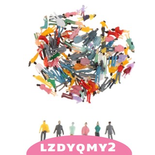 [Lzdyqmy2] ฟิกเกอร์คนเพ้นท์สี ขนาดเล็ก สําหรับรถไฟ 1:50 100 ชิ้น