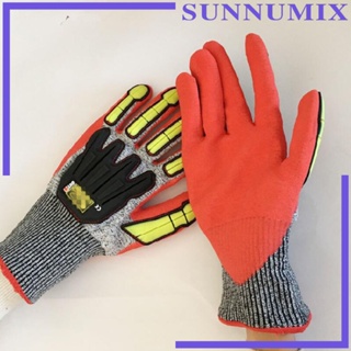 [Sunnimix] ถุงมือ ป้องกันการสั่นสะเทือน สีแดง และสีดํา