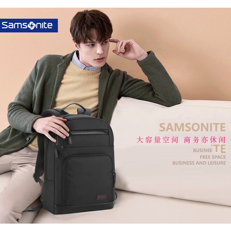 Samsonite Samsonite 663*09015 กระเป๋าเป้สะพายหลัง ใส่คอมพิวเตอร์ได้ กันน้ํา ความจุขนาดใหญ่