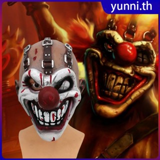 หน้ากากตัวตลกสยองขวัญ Twisted Metal Series ฟันหวานคอสเพลย์หน้ากากฝาครอบ Latex หน้ากากฮาโลวีน Masquerade ปาร์ตี้หน้ากากตกแต่ง Yunni