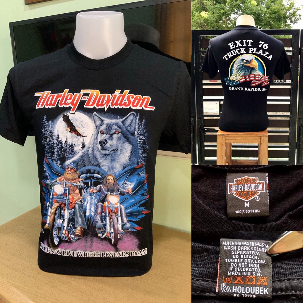เสื้อยืดฮาเลย์ Harley-Davidson Reproduction (SML) ป้าย USA ผ้าCotton100 ใสสบาย