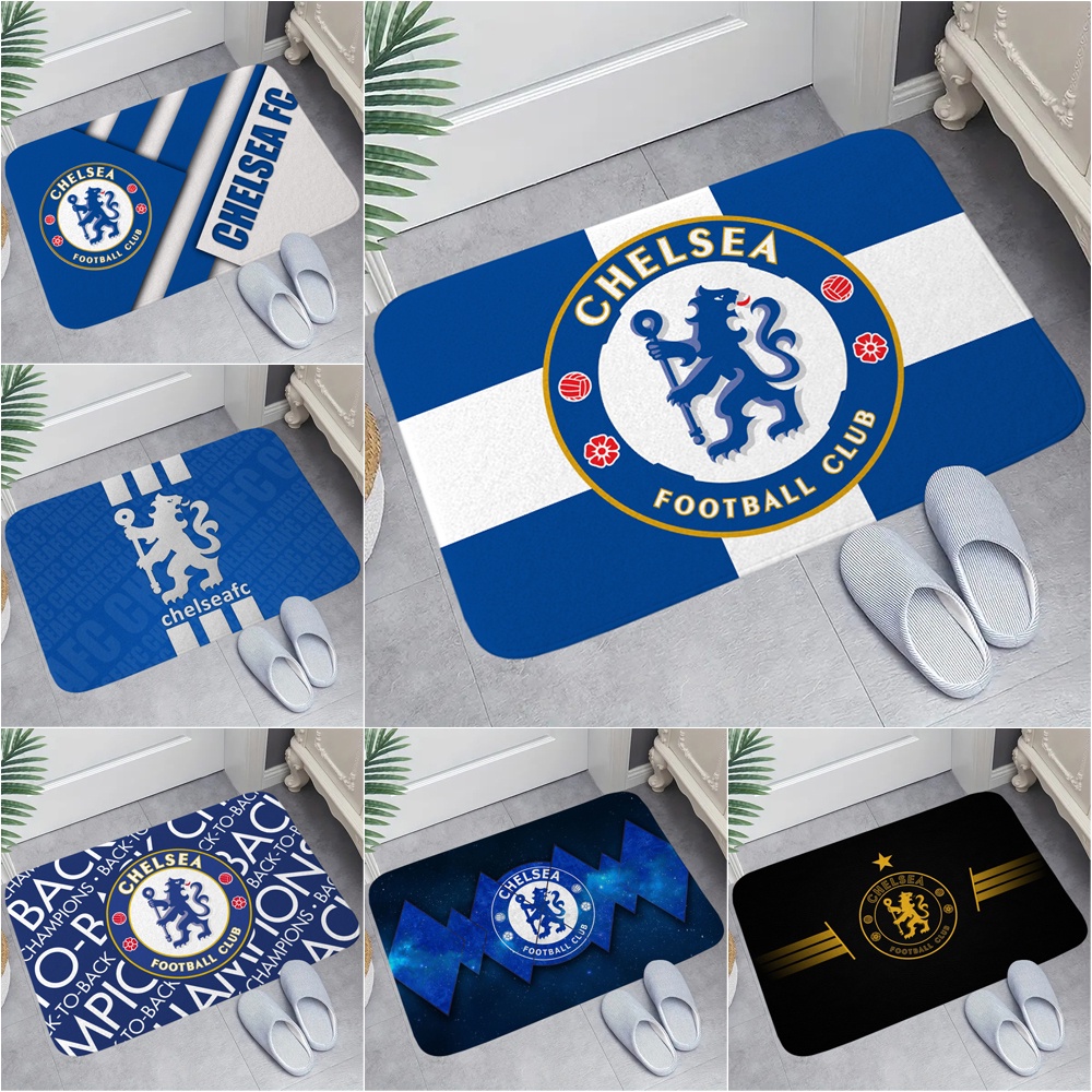 Chelsea F.c พรมปูพื้น กันลื่น ลายโลโก้ สําหรับห้องน้ํา ห้องอาบน้ํา (60X40 ซม.)
