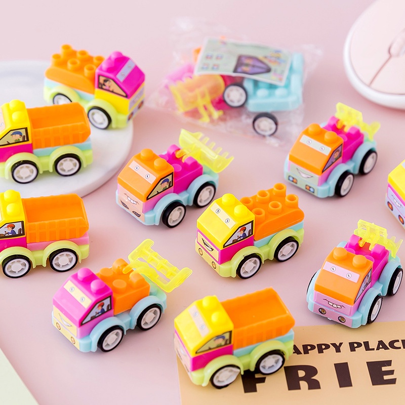 20 ชิ้น สร้างสรรค์ ปริศนา อาคาร บล็อก รถ ของเล่น ยานพาหนะก่อสร้าง DIY เด็กทารก อาบน้ํา วันเกิด ปาร์ตี้ ของขวัญ โปรดปราน ของเล่น