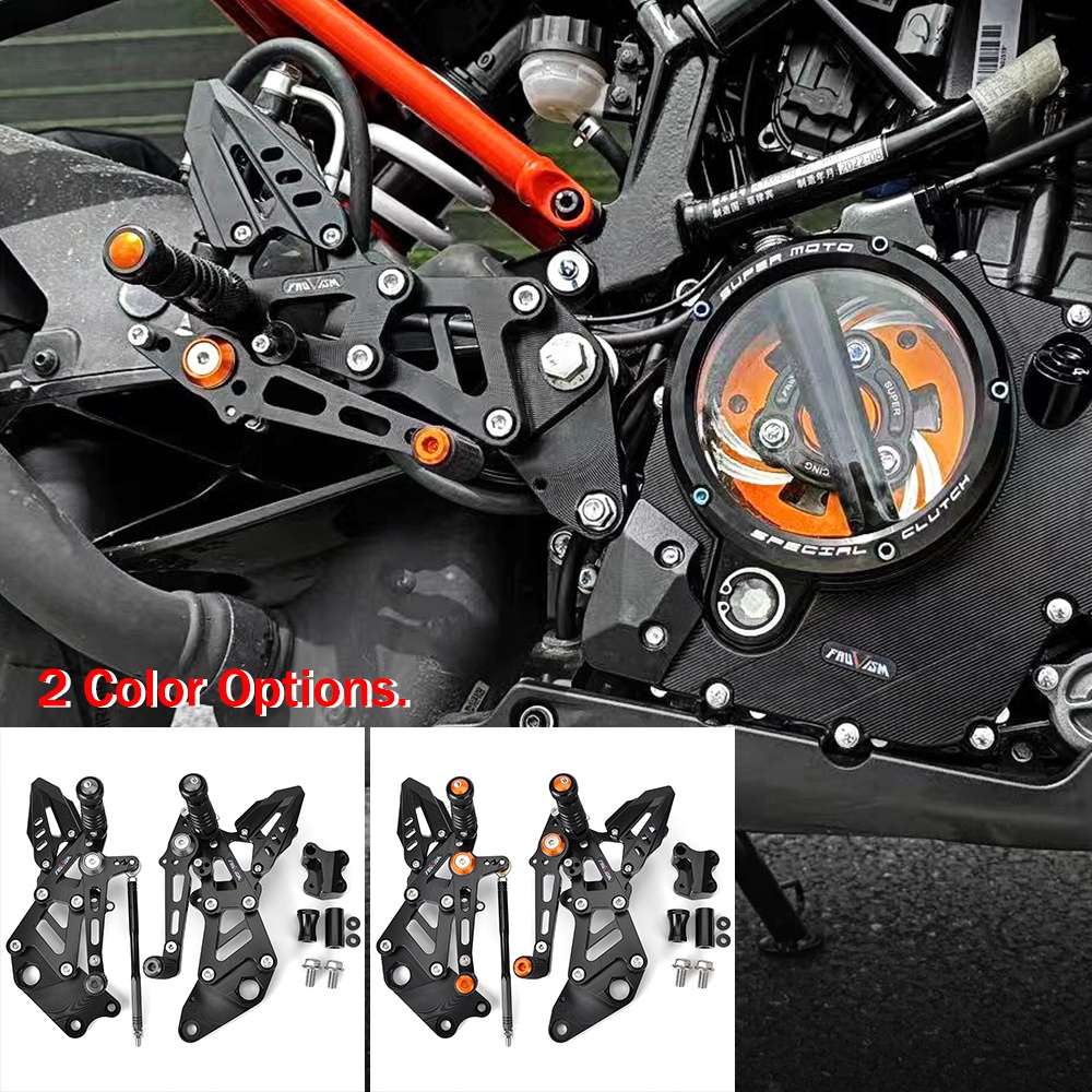 ​รถจักรยานยนต์ชุดพักเท้าปรับชุดด้านหลังสําหรับ KTM RC 390 2014 - 2023 2018 2019 2020 2021 2022 Rears