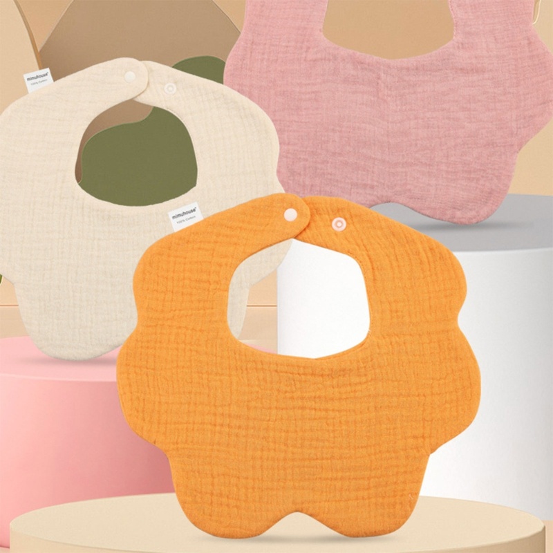 WIT ผ้าฝ้ายเด็กวัยหัดเดิน Bib Soft Baby Bib Falbala Bib คอผ้ากันเปื้อนเด็ก Drool สําหรับชายหญิงดูดซั