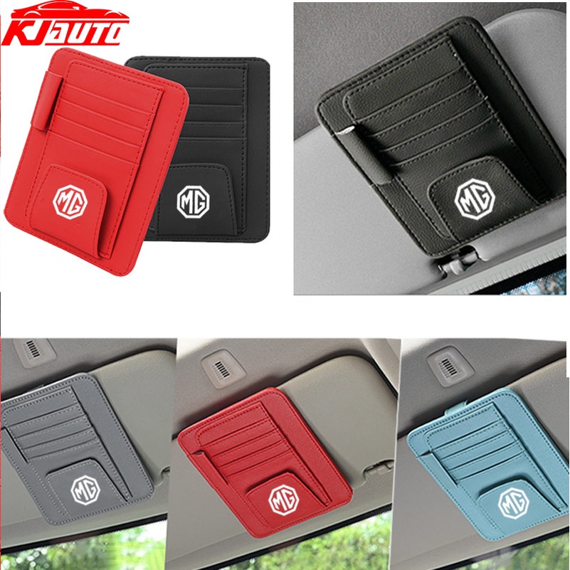Mg ที่บังแดดรถยนต์ แบบหนัง อุปกรณ์เสริม สําหรับ MG3 MG5 MG6 MG7 EP Pluse MG TF ZR ZS ES HS GS Morris 3