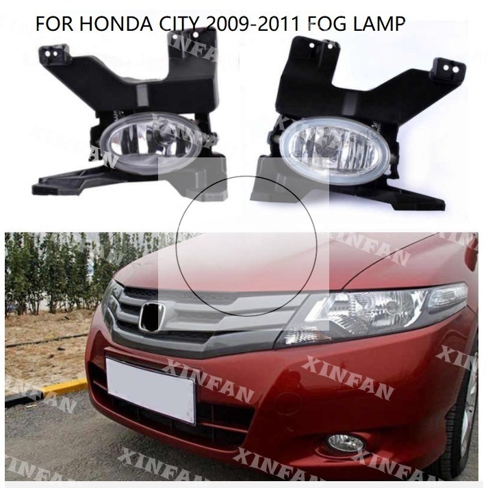 Xinfan โคมไฟตัดหมอก ติดกันชนหน้า คุณภาพดี สําหรับ Honda City 2009 2010 2011 Gm2 Gm3 1.5L 1.8L L: 339