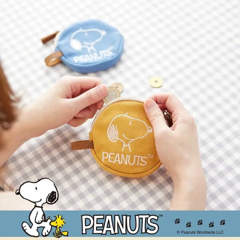 กระเป๋าใส่เหรียญ ผ้าแคนวาส ลายการ์ตูน Snoopy น่ารัก แฟชั่น สําหรับนักเรียน