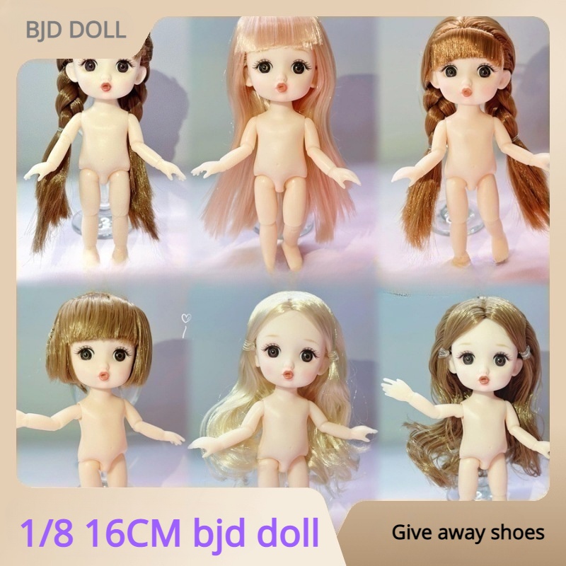 ตาตุ๊กตาจําลอง 3D 16 ซม. ข้อต่อขยับได้ 13 ข้อต่อ ขยับได้ สําหรับเด็กผู้หญิง – โปรปัง
