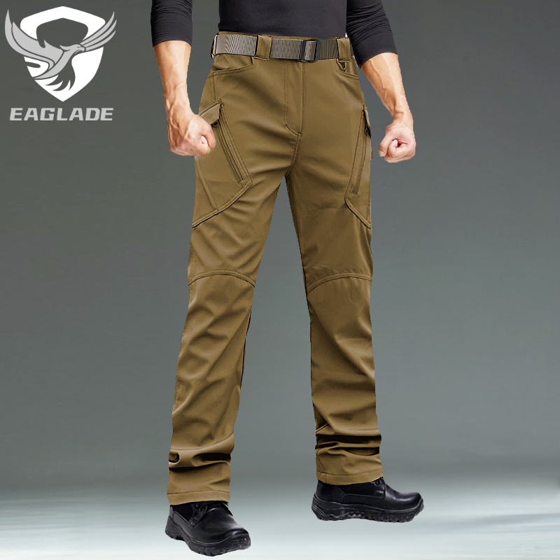 Eaglade กางเกงคาร์โก้ยุทธวิธี สําหรับผู้ชาย สีน้ําตาล Ix9